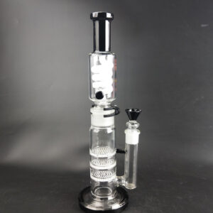 Honeycomb Glass Bong 18.8m Joint 14 Inch Water Pipe GB-666