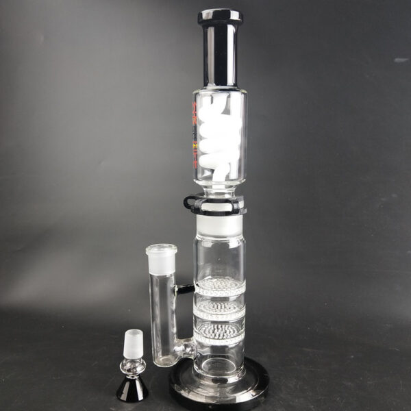 Honeycomb Glass Bong 18.8m Joint 14 Inch Water Pipe GB-666