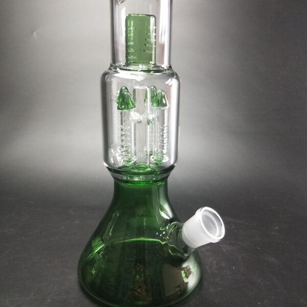 32cm Green Glass Bong Beaker Smoking Water Pipe GB-669
